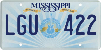 MS license plate LGU422