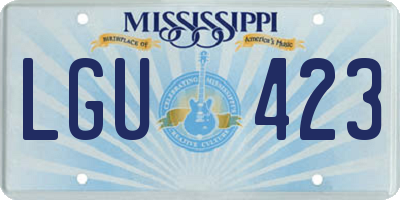 MS license plate LGU423