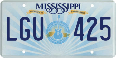 MS license plate LGU425