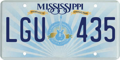 MS license plate LGU435