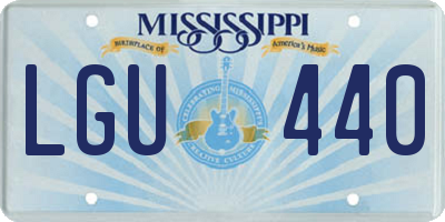 MS license plate LGU440