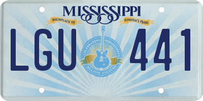 MS license plate LGU441