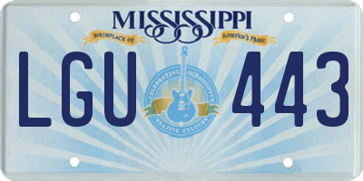 MS license plate LGU443