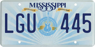 MS license plate LGU445