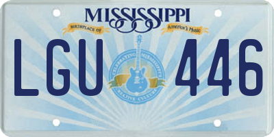 MS license plate LGU446
