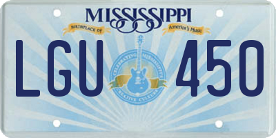 MS license plate LGU450