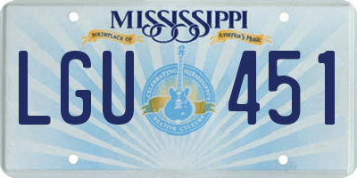MS license plate LGU451