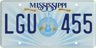 MS license plate LGU455