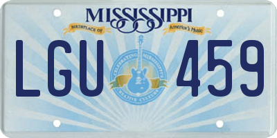 MS license plate LGU459