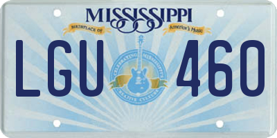 MS license plate LGU460