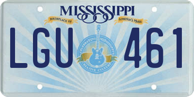 MS license plate LGU461