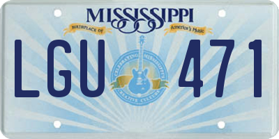 MS license plate LGU471