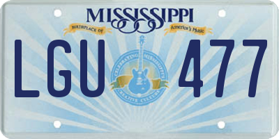MS license plate LGU477