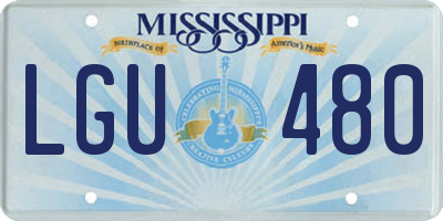 MS license plate LGU480