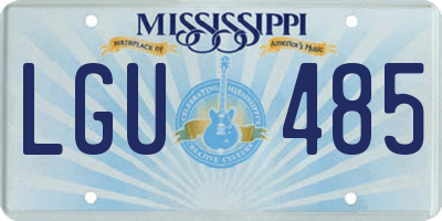 MS license plate LGU485