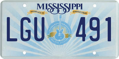 MS license plate LGU491