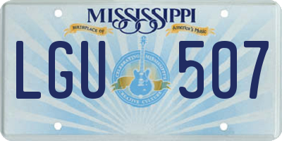 MS license plate LGU507