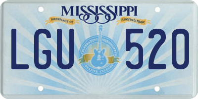 MS license plate LGU520