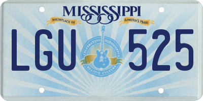 MS license plate LGU525