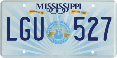 MS license plate LGU527