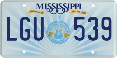 MS license plate LGU539