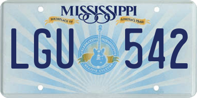 MS license plate LGU542