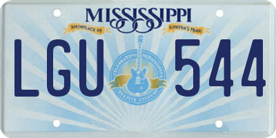 MS license plate LGU544