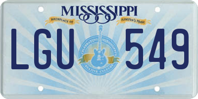 MS license plate LGU549