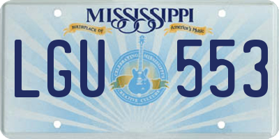 MS license plate LGU553
