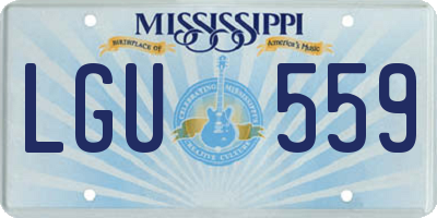 MS license plate LGU559