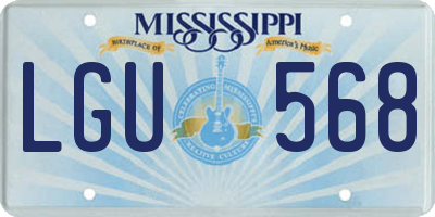 MS license plate LGU568
