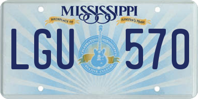 MS license plate LGU570