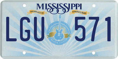 MS license plate LGU571