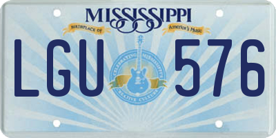 MS license plate LGU576