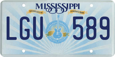 MS license plate LGU589