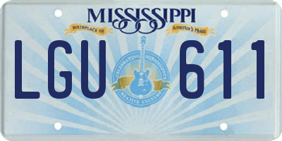 MS license plate LGU611