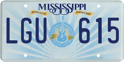 MS license plate LGU615
