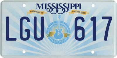 MS license plate LGU617