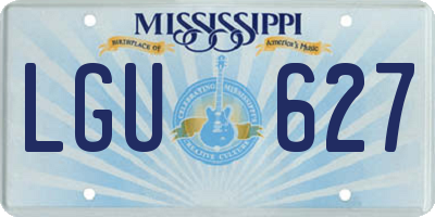 MS license plate LGU627
