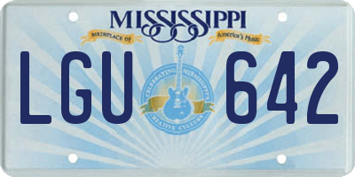 MS license plate LGU642