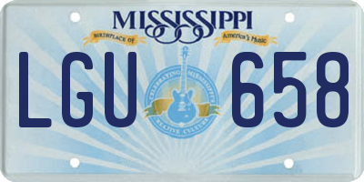 MS license plate LGU658
