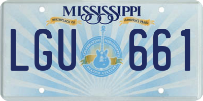 MS license plate LGU661
