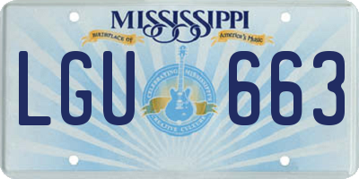 MS license plate LGU663