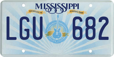 MS license plate LGU682