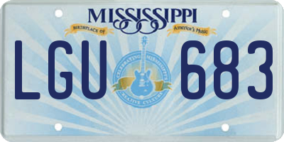 MS license plate LGU683