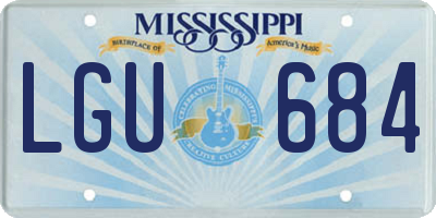 MS license plate LGU684
