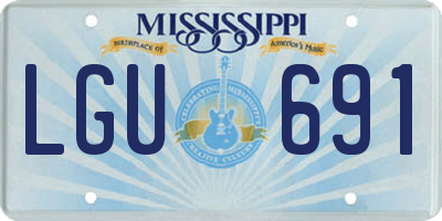 MS license plate LGU691