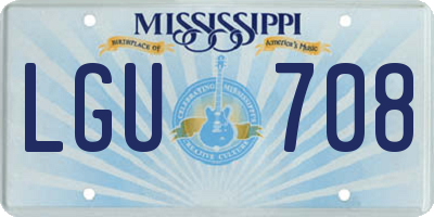 MS license plate LGU708