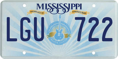 MS license plate LGU722