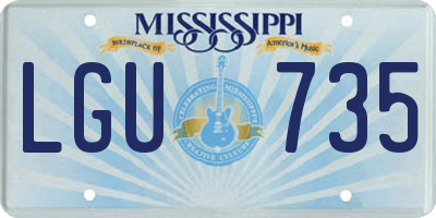 MS license plate LGU735
